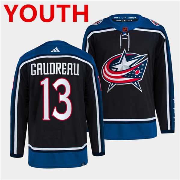 Youth Columbus Blue Jackets #13 Johnny Gaudreau Navy 2022 Reverse Retro Stitched Jersey Dzhi->washington commanders->NFL Jersey